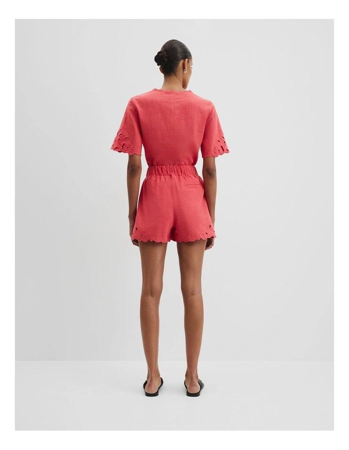 Cutwork Shorts in Cayenne image 4