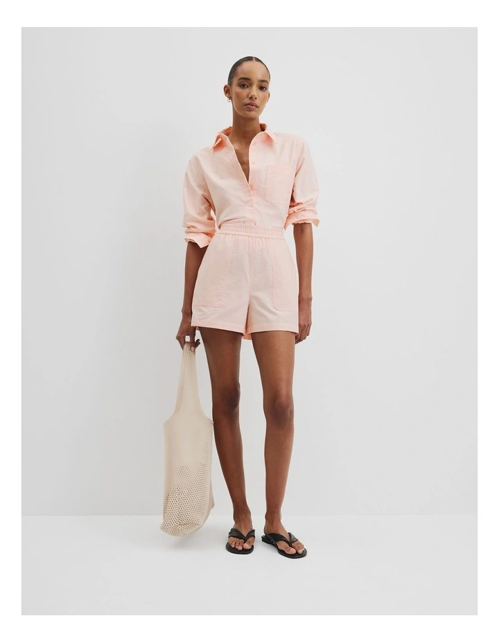 Australian Cotton Oxford Short in Guava Tint image 1