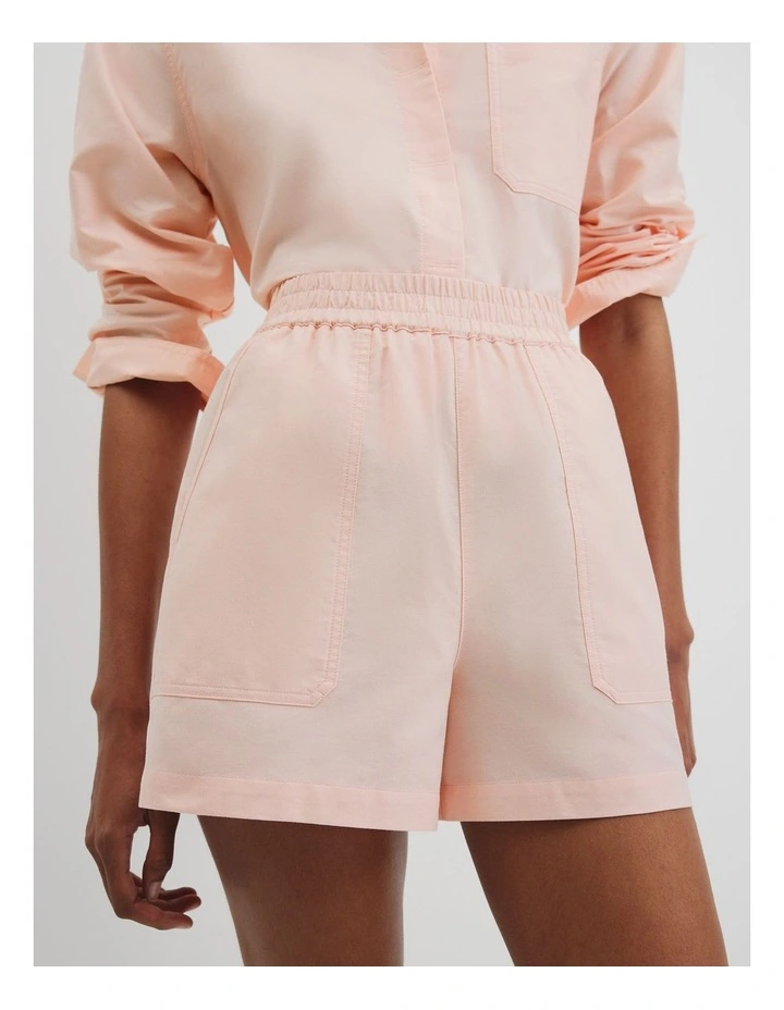 Australian Cotton Oxford Short in Guava Tint image 3