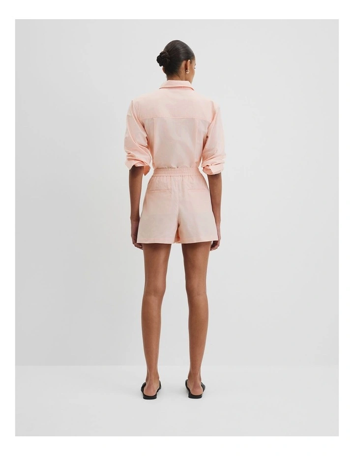 Australian Cotton Oxford Short in Guava Tint image 4