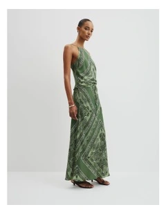 Scarf Cupro Skirt in Green