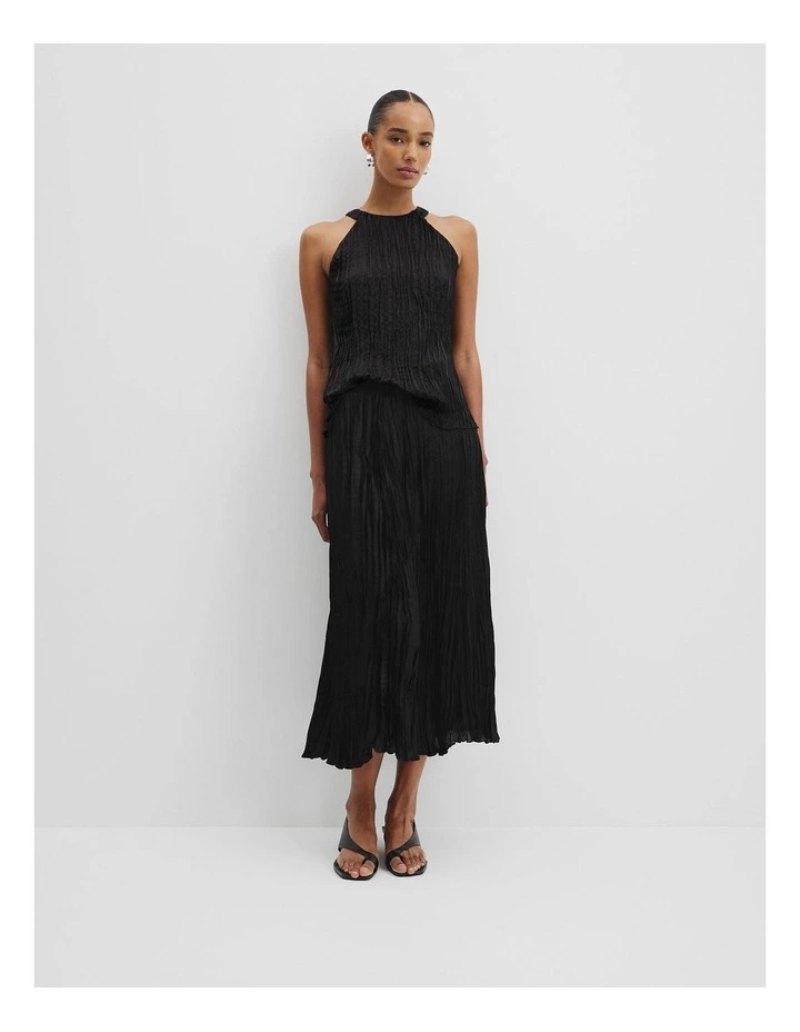 Crinkle Skirt in Black image 1