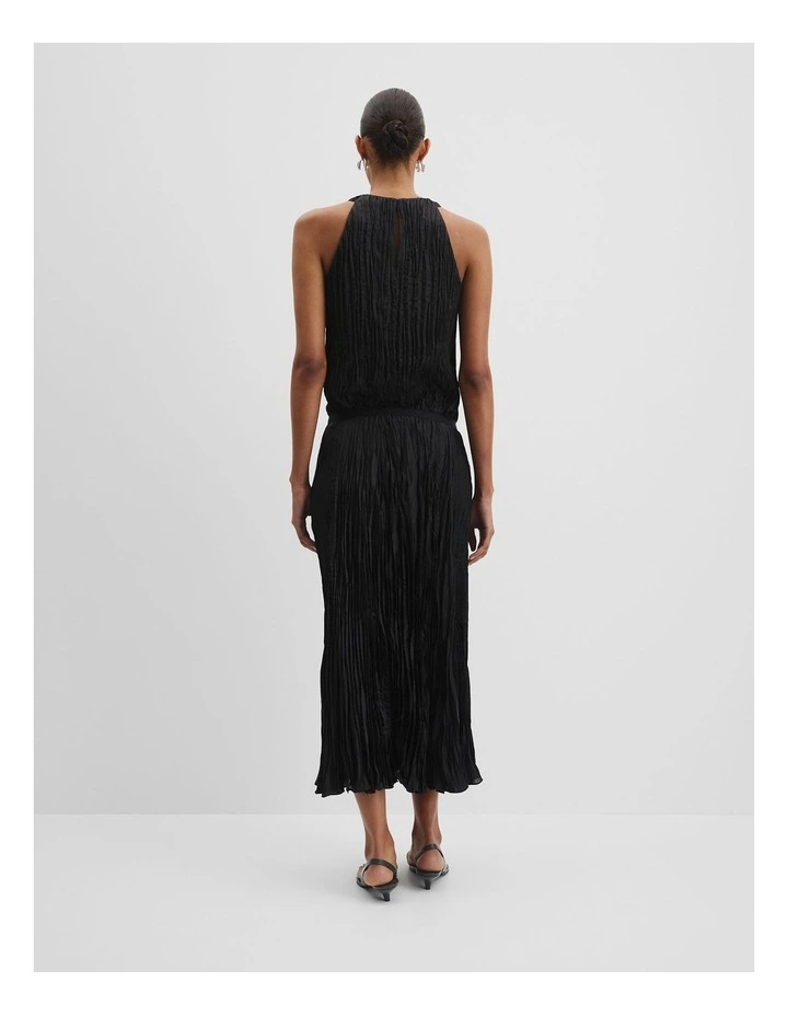 Crinkle Skirt in Black image 4