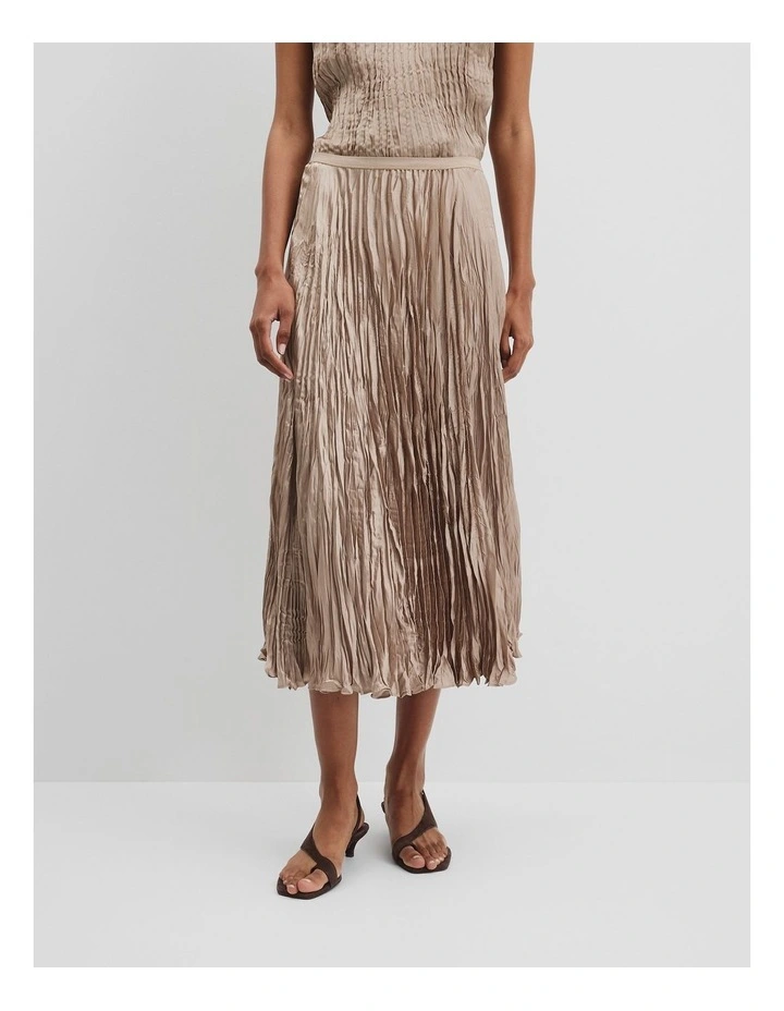 Crinkle Skirt in Tapioca image 2