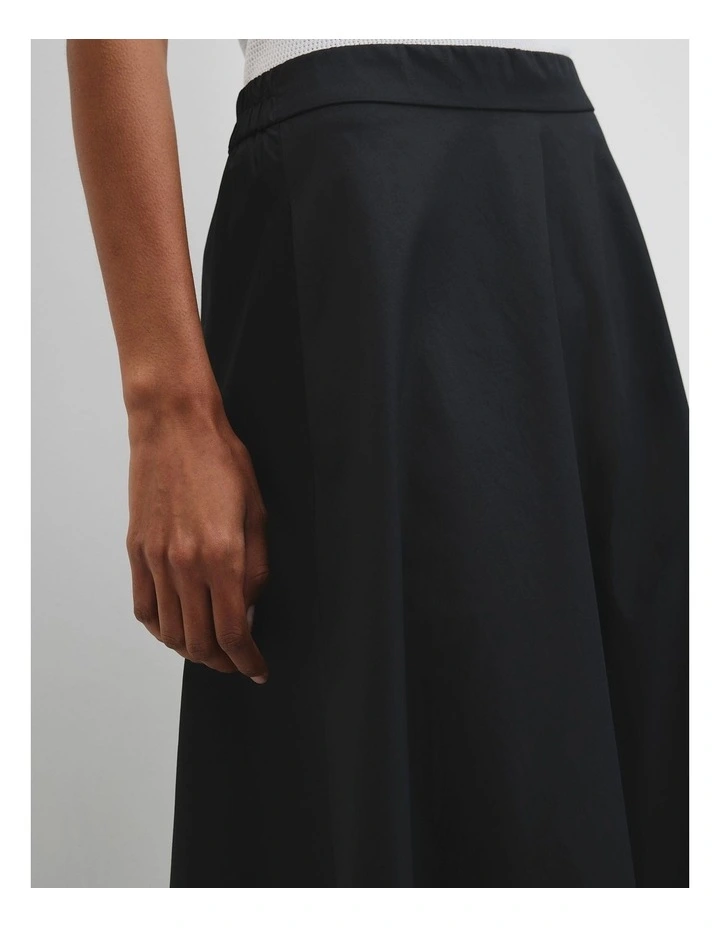 Dirndl Maxi Skirt in Black image 3