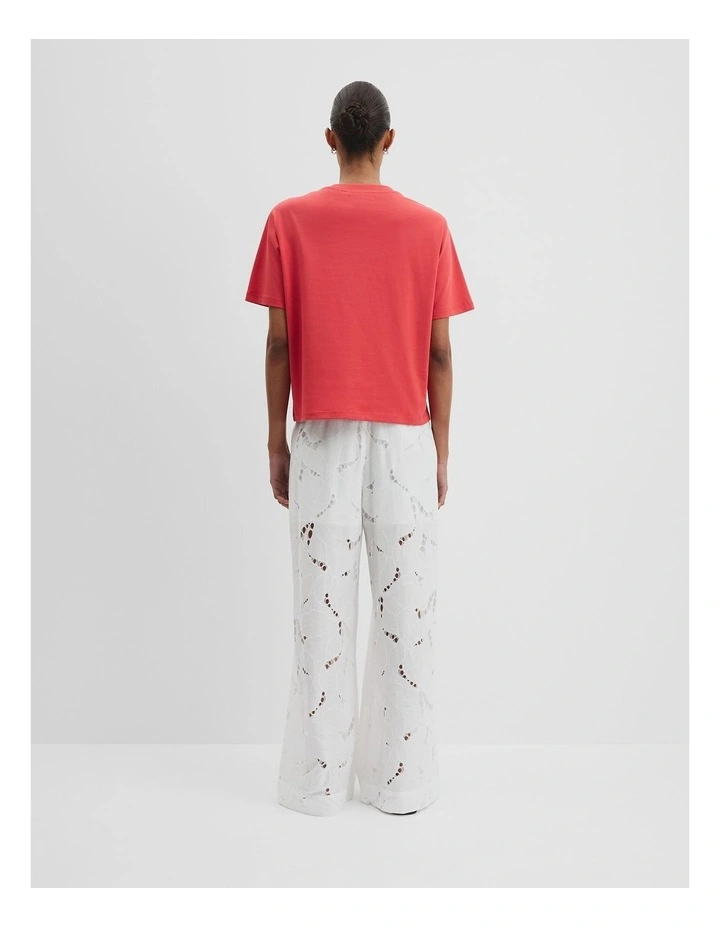 Australian Cotton Logo T-shirt in Cayenne image 4