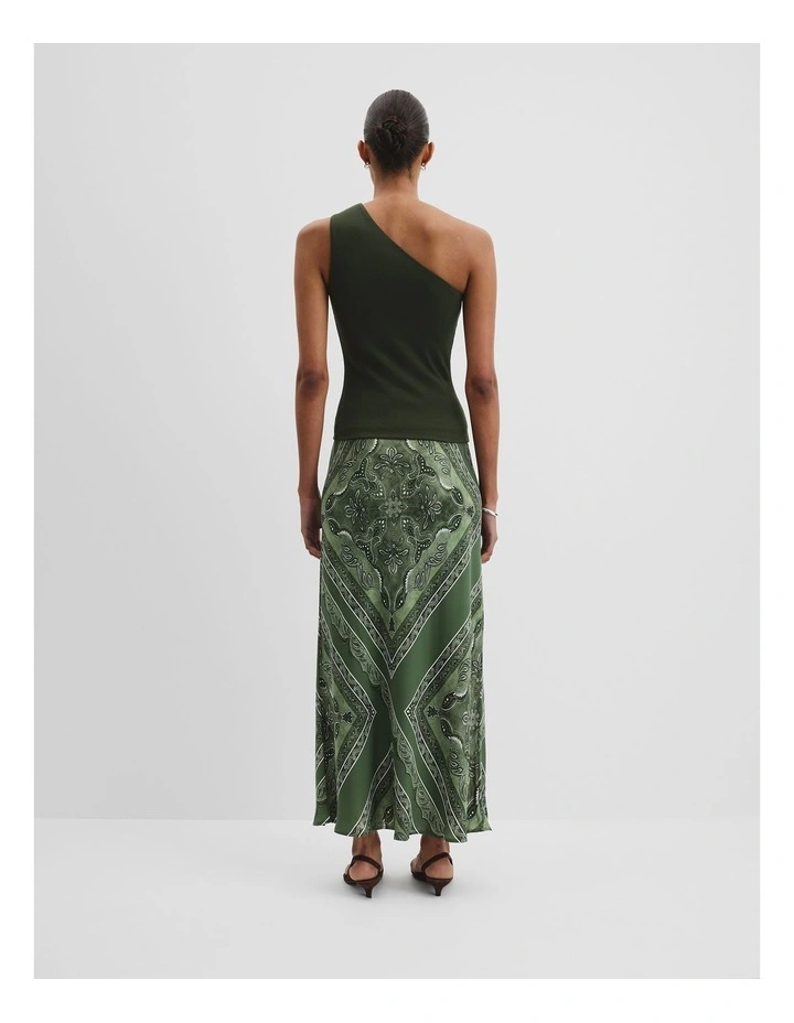 One Shoulder Tank in Dark Fern image 4