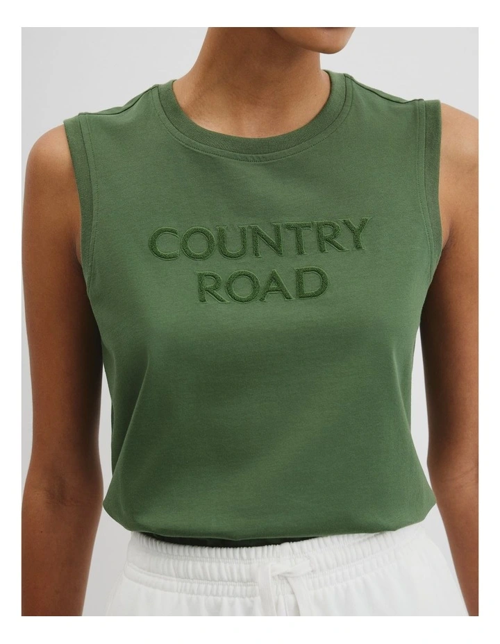 Australian Cotton Tank in Fern image 2