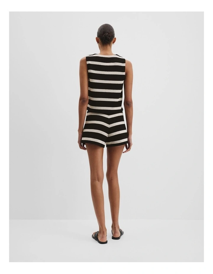 Textured Tank in Black Stripe image 4