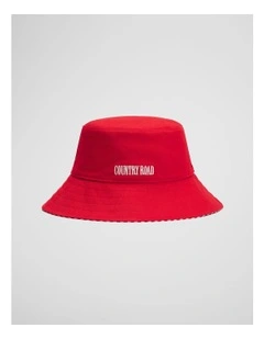Cr Reverse Bucket Hat in Crimson