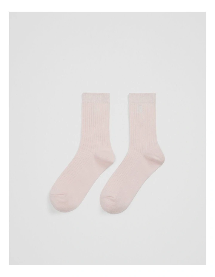 Country Road Metallic Socks in Pink Glitter image 1