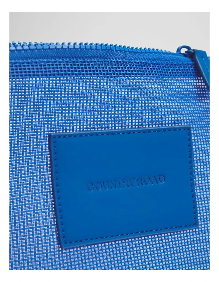 Mesh Tri Cosmetic Case in Yves image 3