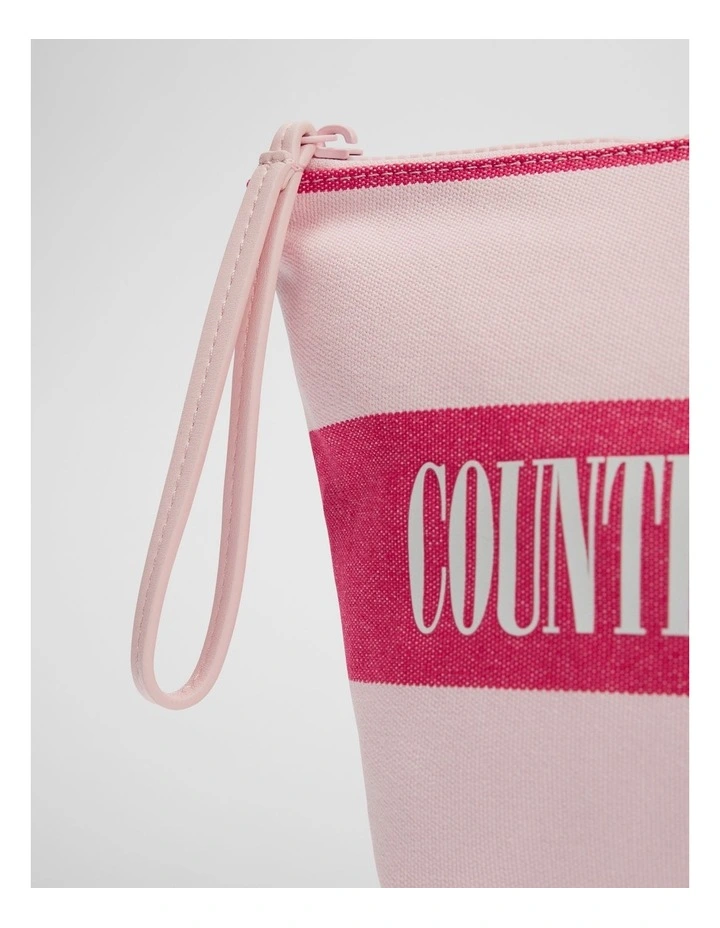 Australian Cotton Embroidered Heritage Tri Cosmetic Case in Crimson image 3