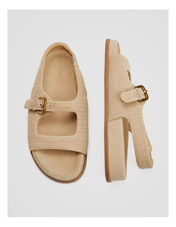 Maggie Raffia Sandal in Natural image 3