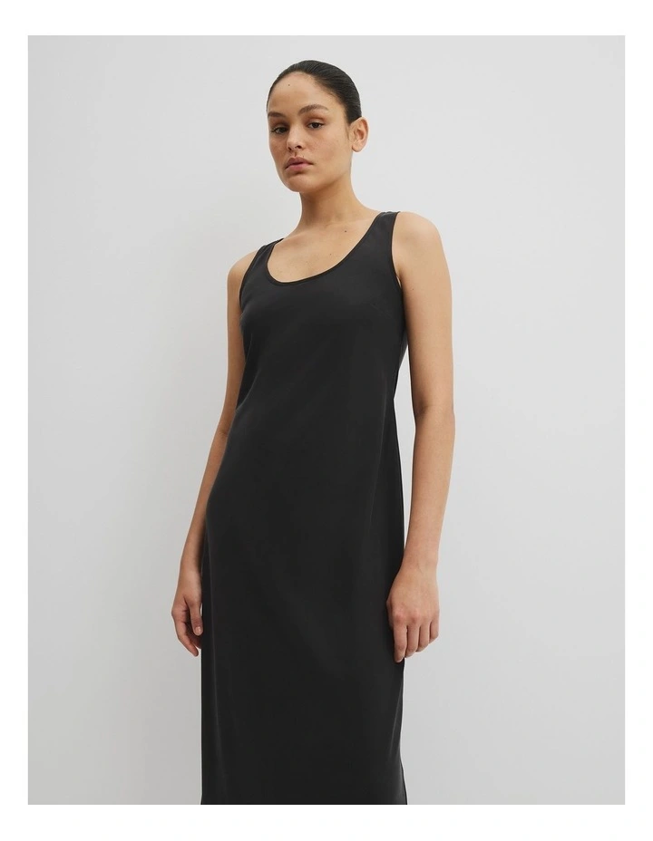 Tank Maxi Dress in Black image 2