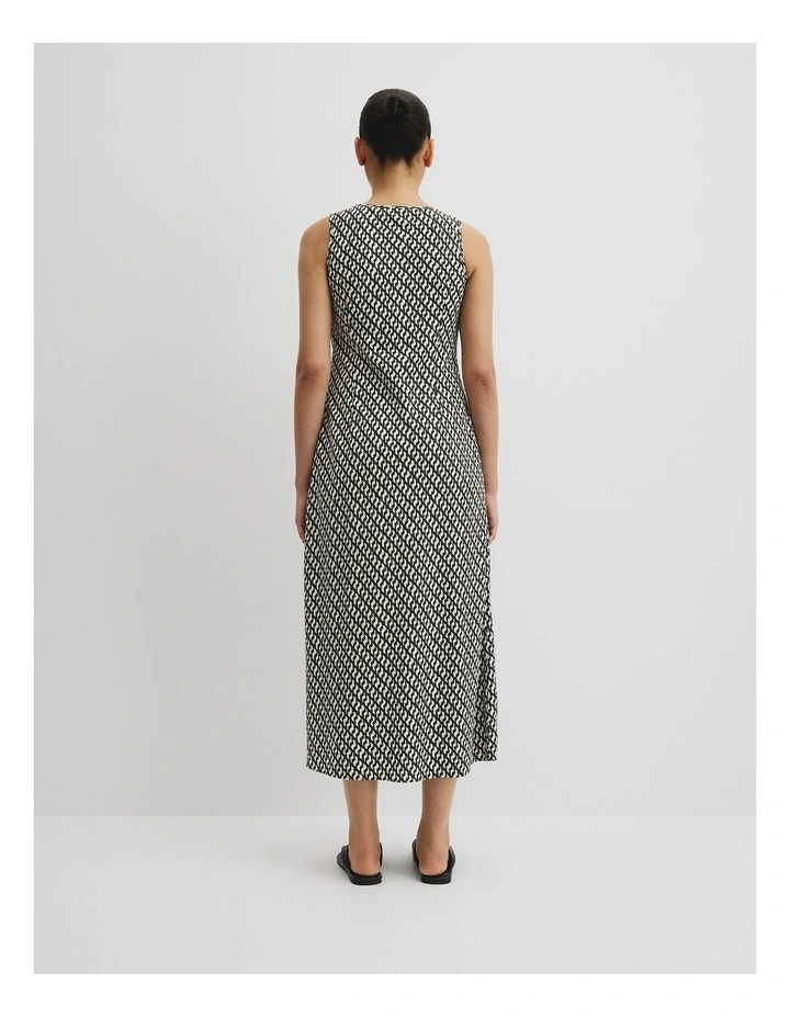 Print Maxi Tank Dress in Geometric Print image 4