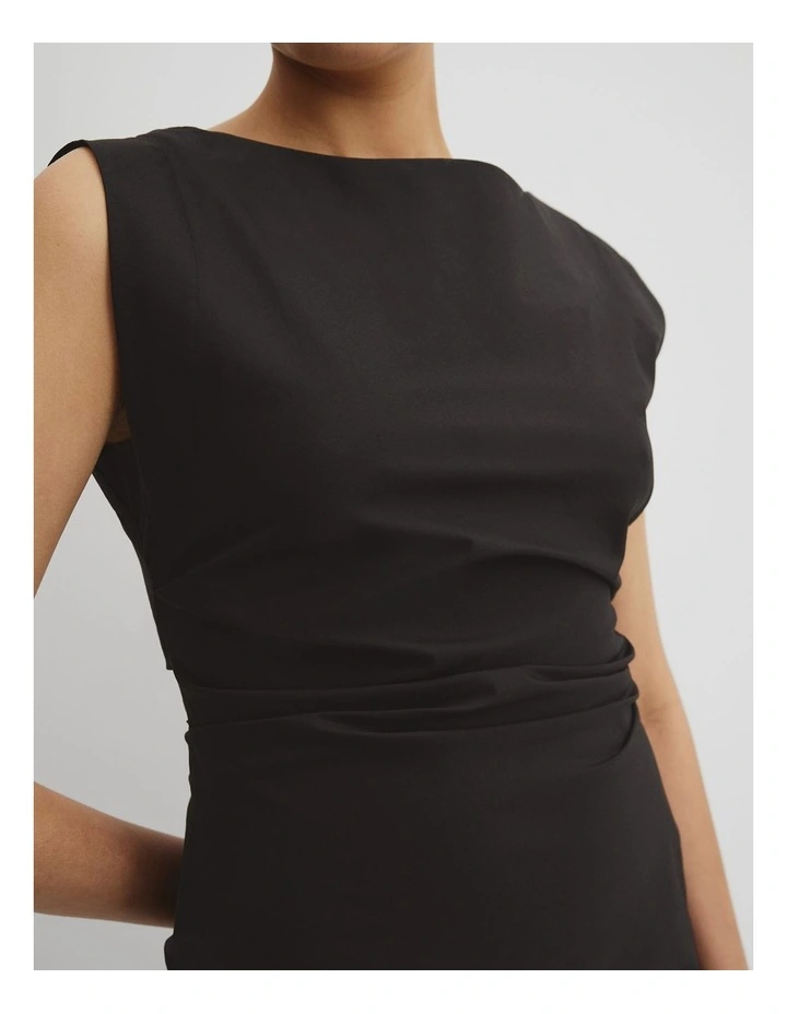 Australian Cotton Mini Dress in Black image 3