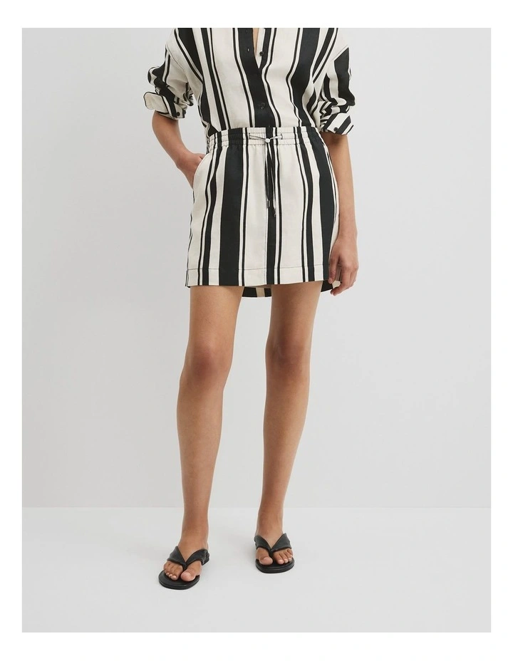 Print Pull On Linen Small in Bold Stripe image 2