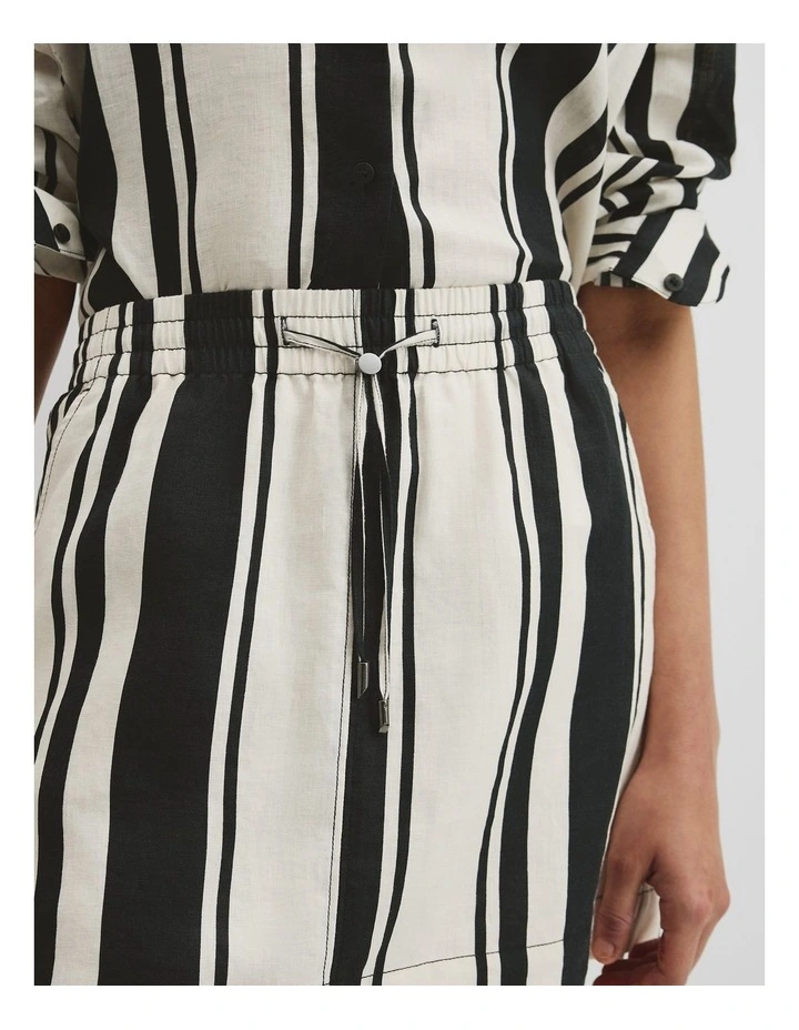 Print Pull On Linen Small in Bold Stripe image 3