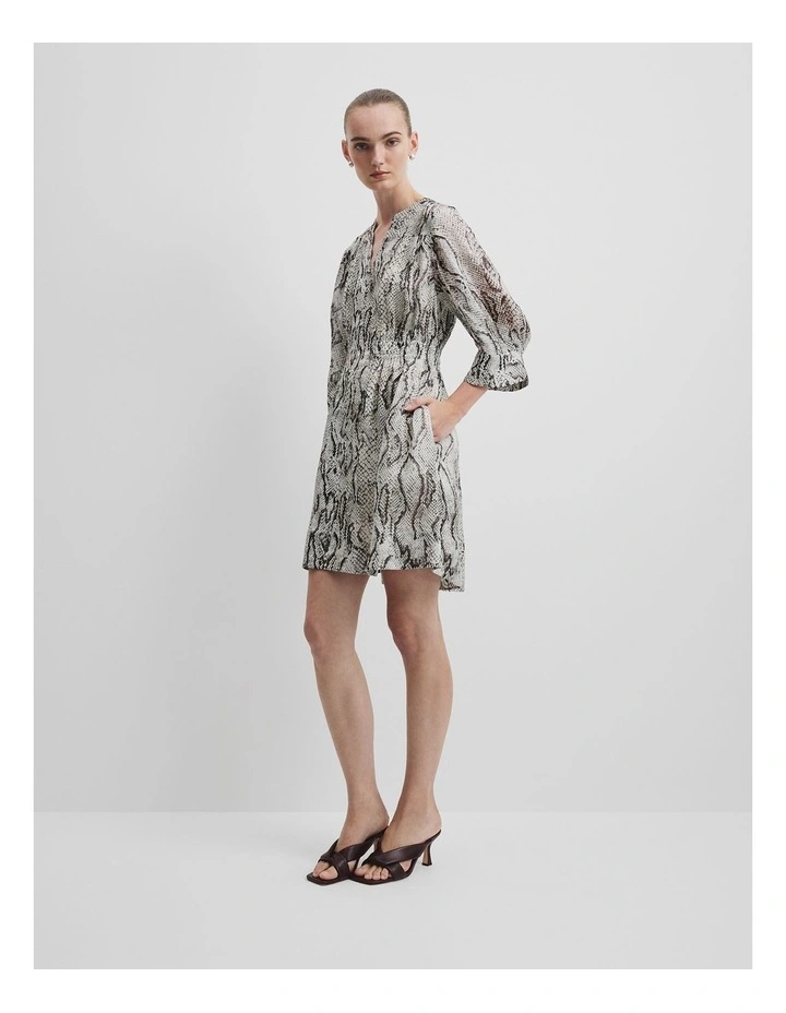 Print Mini Dress in Snake Print image 1