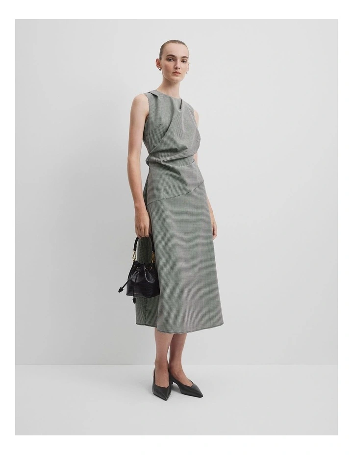 Gingham Midi Dress in Gingham image 1