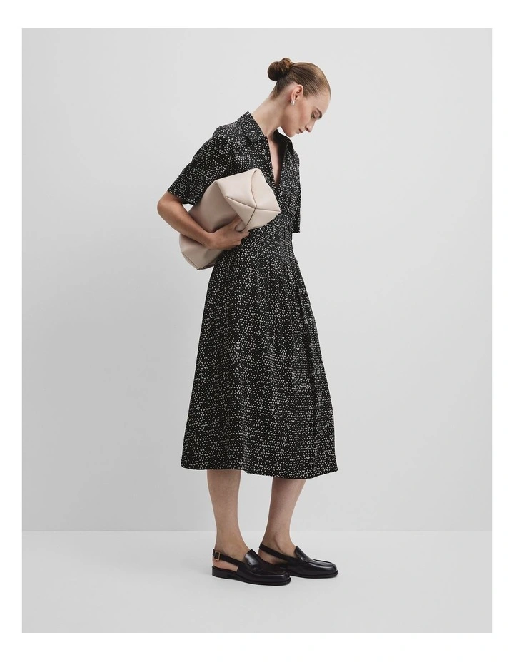 Geometric Print Shirt Dress in Geometric Print image 1