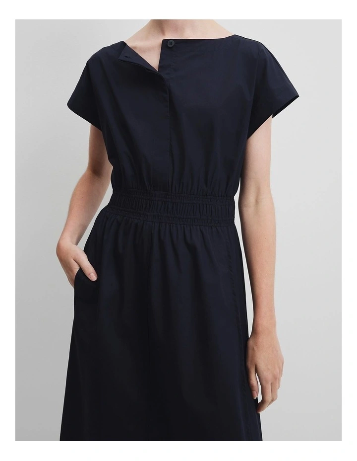 Shirred Waist Midi Dress in Twilight image 3