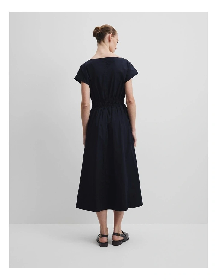 Shirred Waist Midi Dress in Twilight image 4