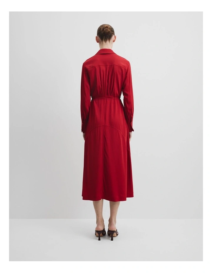 Shirt Dress in Garnet image 5