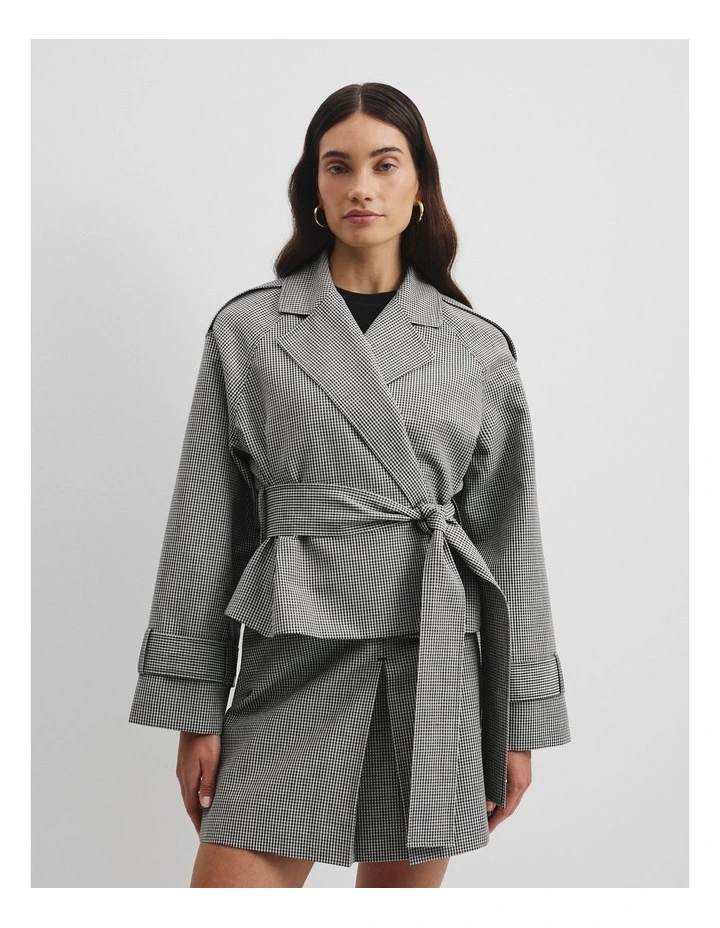 Gingham Wrap Jacket in Gingham image 3
