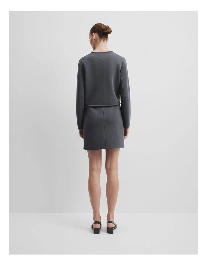Compact Knit Jacket in Grey Marle image 4