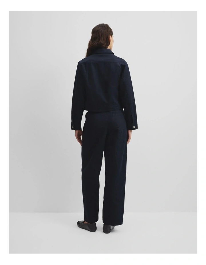 Crop Twill Jacket in Twilight image 4