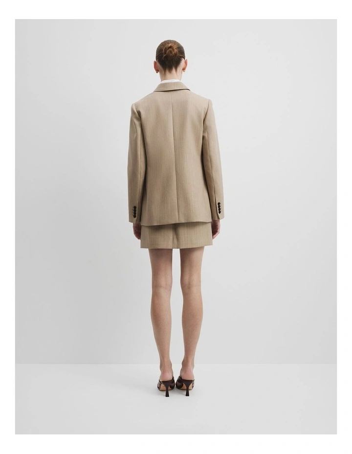 Wool Blazer in Buff Marle image 5