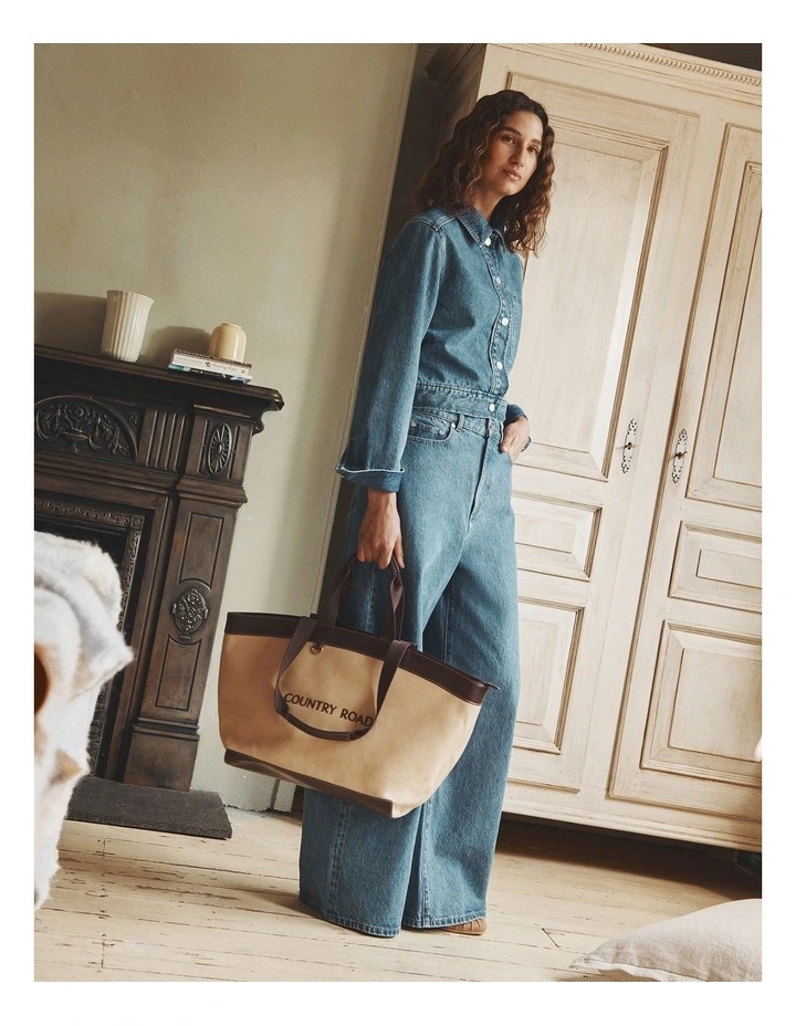 Denim Jacket in Mid Blue Wash image 2