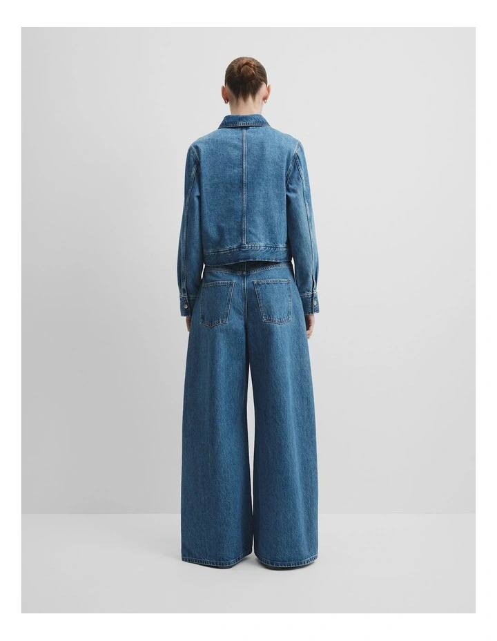 Denim Jacket in Mid Blue Wash image 5