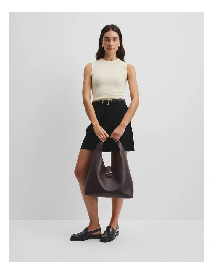 Wool Silk Tank in Antique White image 3