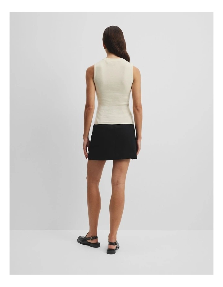 Wool Silk Tank in Antique White image 4