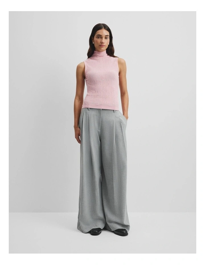 Lace Knit Tank in Floss Pink image 3