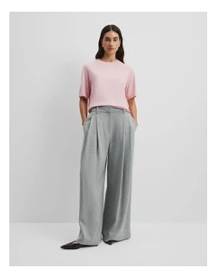 Cashmere Blend T-shirt in Floss Pink