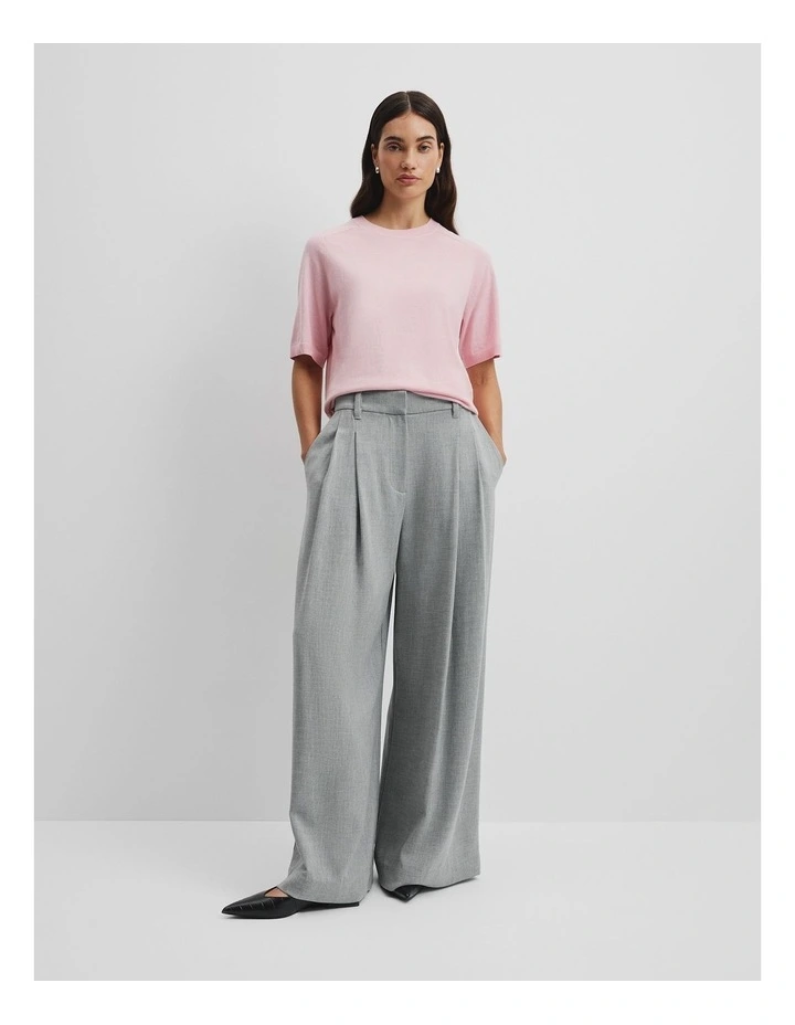 Cashmere Blend T-shirt in Floss Pink image 1