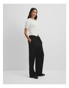 Side Stripe Pant in Black