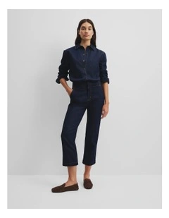 Cropped Jean in Indigo Rinse