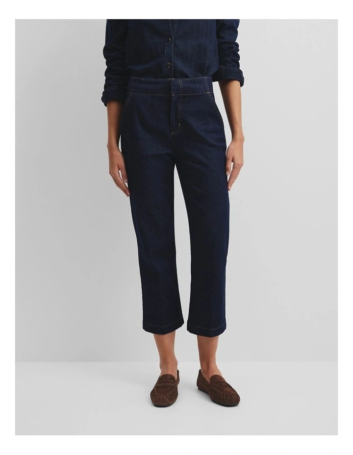 Cropped Jean in Indigo Rinse image 2