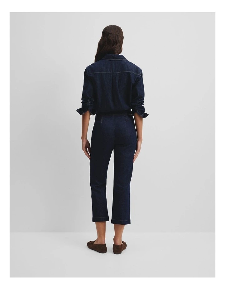 Cropped Jean in Indigo Rinse image 4