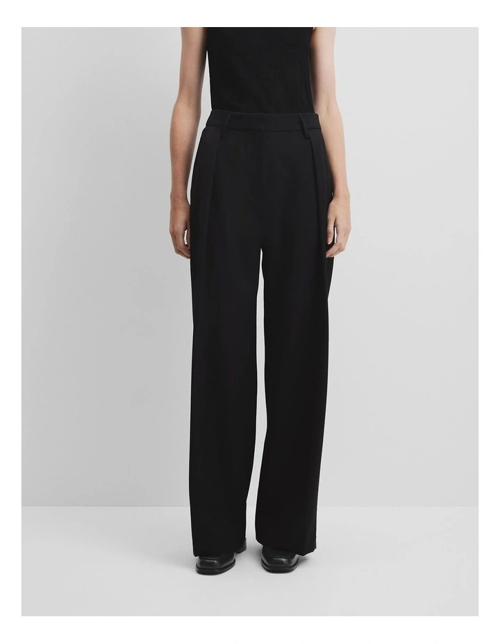 Wool Pant in Black image 2