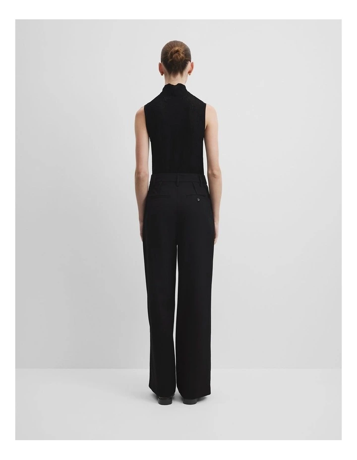 Wool Pant in Black image 4