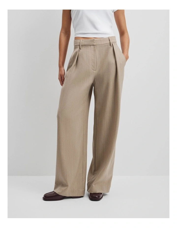Wool Pant in Buff Marle image 2