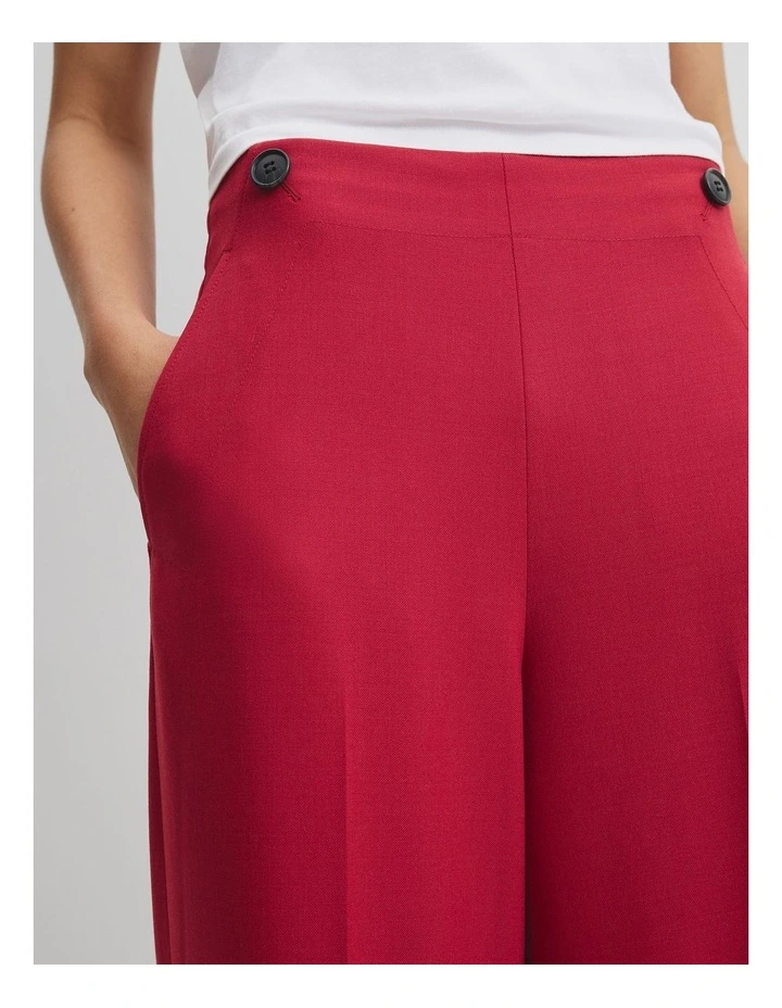Button Front Pant in Garnet image 3