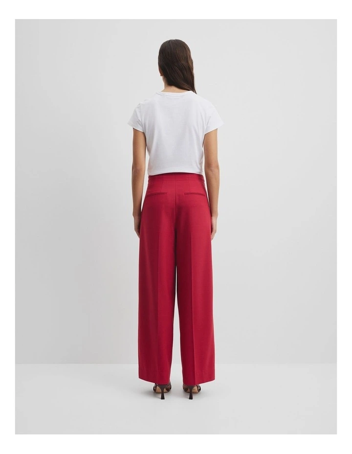Button Front Pant in Garnet image 4