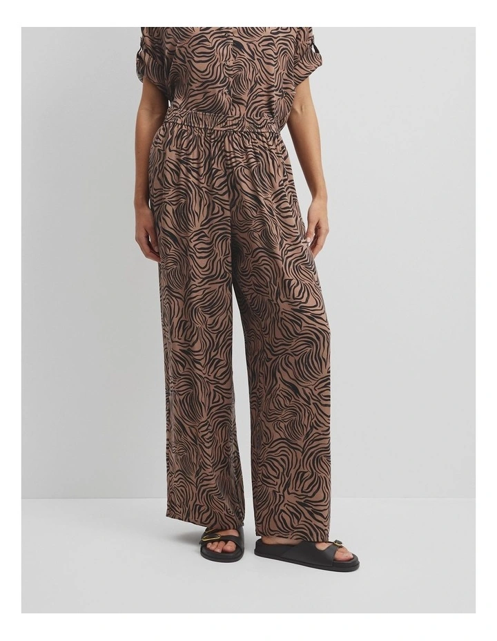 Print Pull On Cupro Pintuck in Micro Zebra image 2